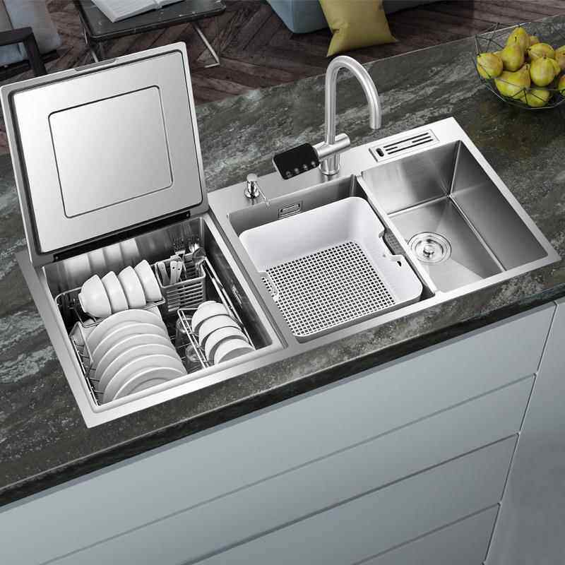 铸嘉SL-V3A-47水槽洗碗机全自动家用一体嵌入式智能刷碗机