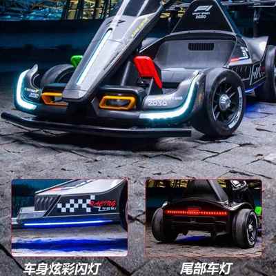 高档儿童电动坐漂移卡丁车3-6-12男岁汽孩可大人四轮女四轮玩具车