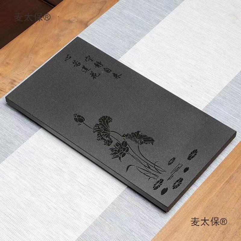 茶桌电磁炉空位盖板茶台烧水壶电茶炉封板乌金石板嵌入式盖麦太保