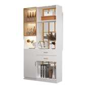 实木入户玄关柜客厅隔断柜轻奢高档玻璃屏风柜进门鞋 柜屏风柜