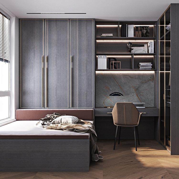 欧铂丽榻榻米床衣柜一体定制走入式衣柜净醛多功能房全屋定制
