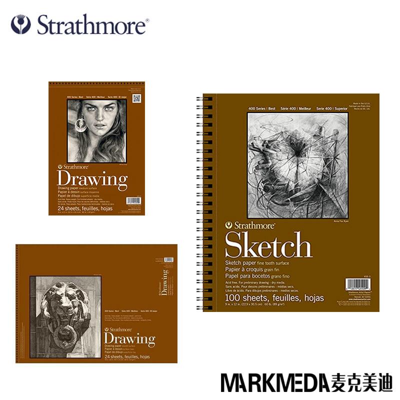 美国进口Strathmore丝蒂摩粉彩画本素描彩铅本 300 400系列绘画簿