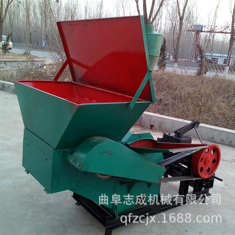 除尘花生秧粉碎机大型秸秆打糠机自动进料粉碎机