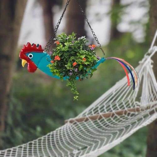 Long-lasting Plant Holder Hanging Plant Pot Rustic Metal