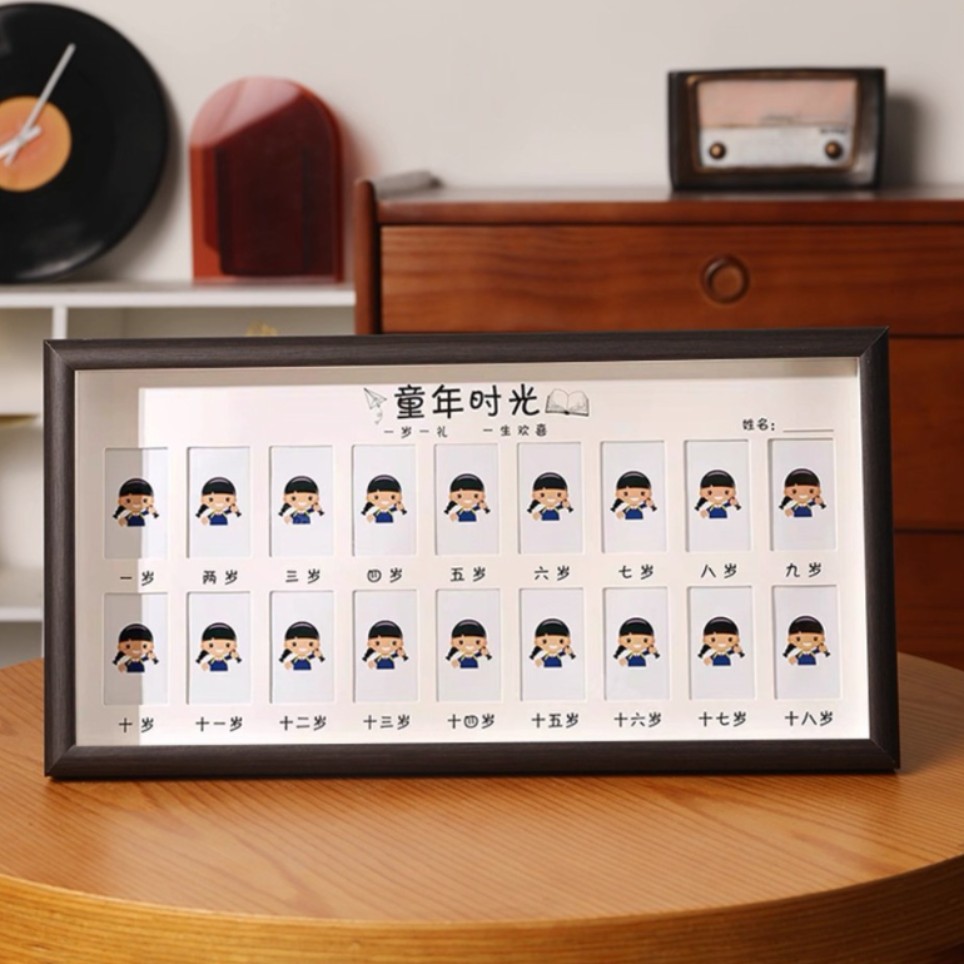 证件照幼儿园校园DIY亲子装饰画