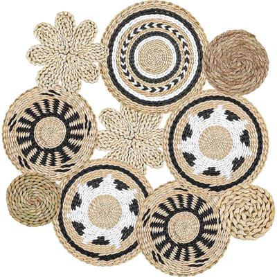 壁饰挂饰民族风蒲草手工编织墙饰草编壁饰民宿背景墙装饰挂件墙饰