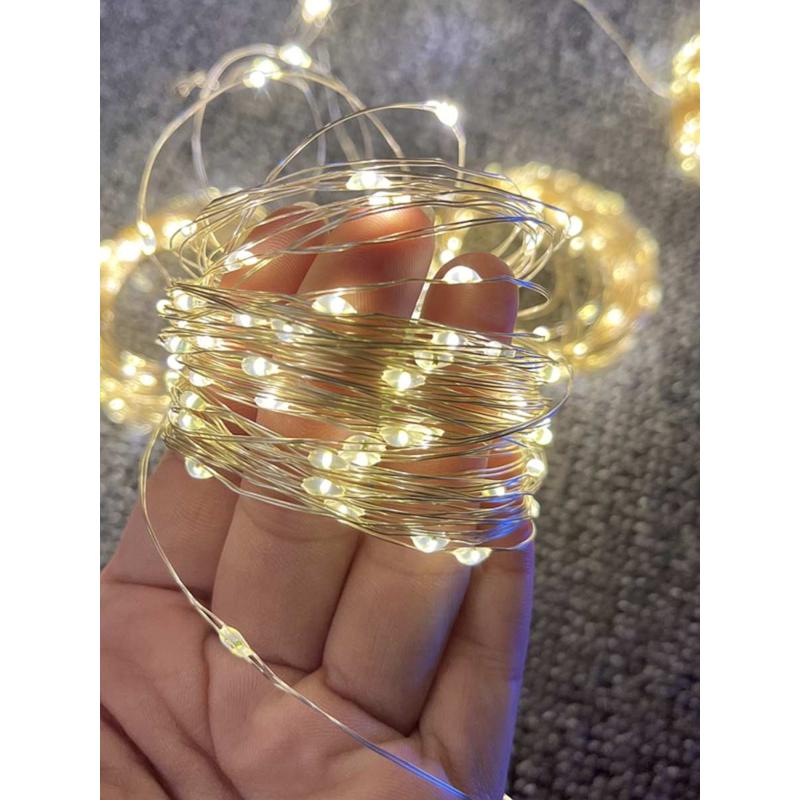 婚庆道具LED铜丝线灯串米粒灯婚礼创意灯背景星空吊顶铁丝网装饰