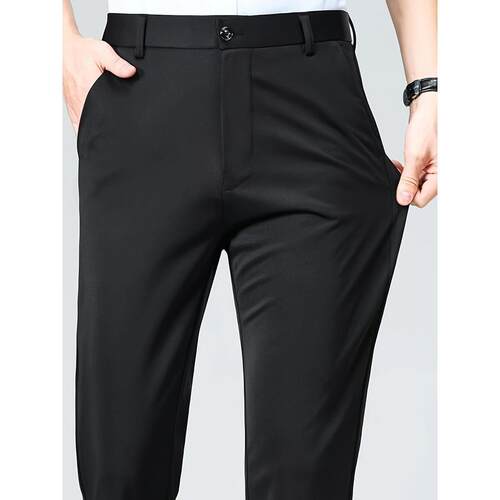 Z 60405 Men's Solid Straight Leg Trousers 士直筒西裤