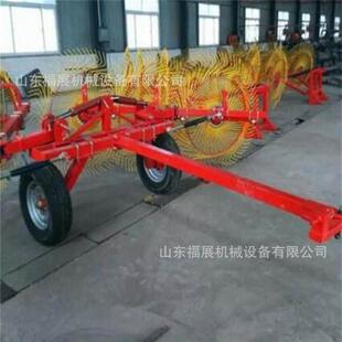 干湿牧草收集机 牵引式多盘稻草搂草机 指盘式自动搂拾机