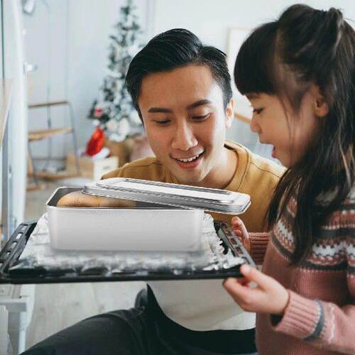 Covered Baking Tray Cake Making Loaf Pan with Lid Dish Oven
