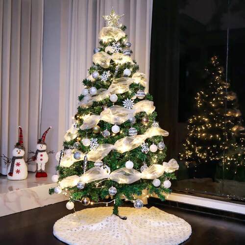 圣诞树圣诞节diy折叠christmas tree聖誕樹带灯新款仿真大型加密
