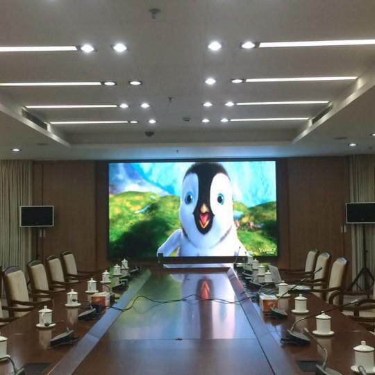 led全彩屏幕公司前台大厅室内全彩高清幕墙屏led会议室电子大屏幕