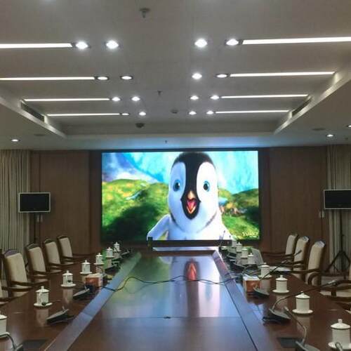 led全彩屏幕公司前台大厅室内全彩高清幕墙屏led会议室电子大屏幕