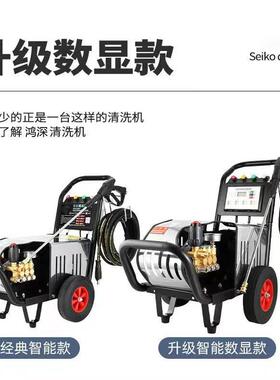超高殖压洗车机22机0V60h高压清洗商用大176功率11z0v除污养场冲