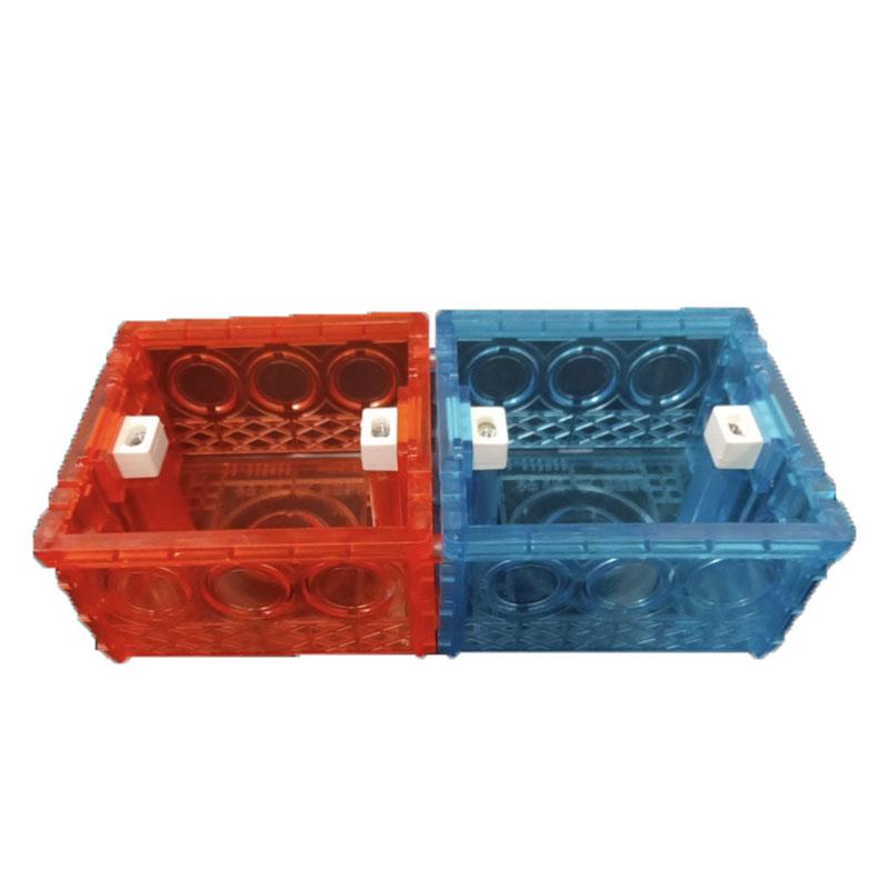 PVC红蓝透明家装线管配件直接杯梳线盒圆三通八角盒排卡组合迫码