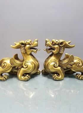 纯铜金钱貔貅飞天貔貅摆件瑞兽家居饰品酒柜办公室门店桌面装饰品