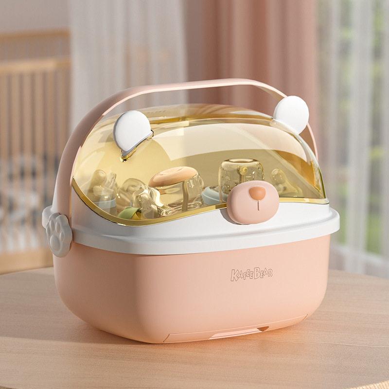 防尘奶瓶收纳盒沥水架外出宝宝餐具柜婴儿专用副食品工具碗筷收纳