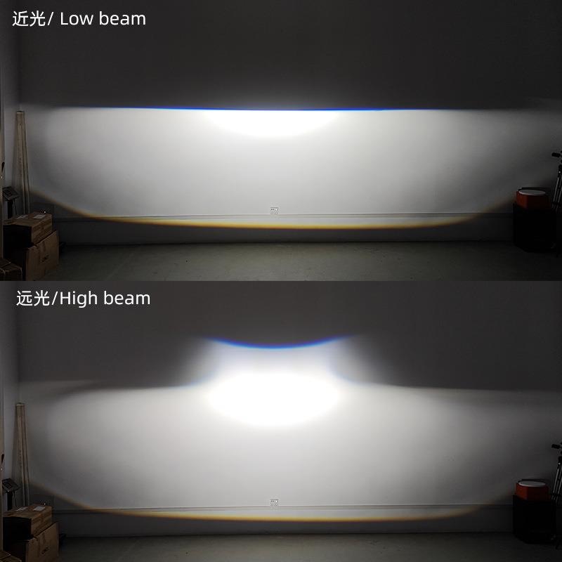 雾灯透镜汽车前雾灯超亮黄金光雾灯远近光一体2寸LED雾灯双光透镜