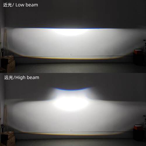 雾灯透镜汽车前雾灯超亮黄金光雾灯远近光一体2寸LED雾灯双光透镜