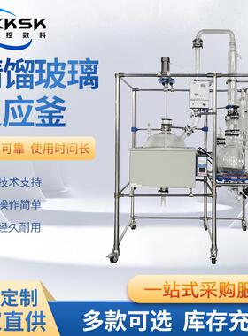 上海先控数科大型精馏釜精馏塔精馏回流收集真空设备溶剂组合装置