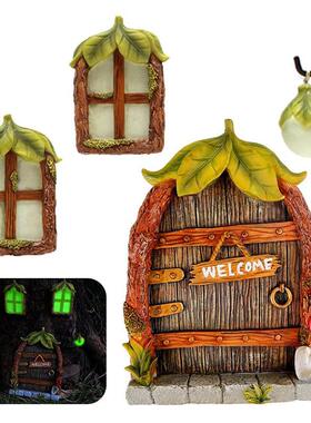 跨境厂家直供现货树脂工艺品树叶荧光门窗室外装饰挂件