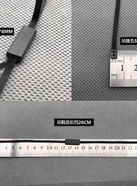 新款档高丝带RIM吊粒女士服装通用双插绳吊牌黑色方块丝带吊粒