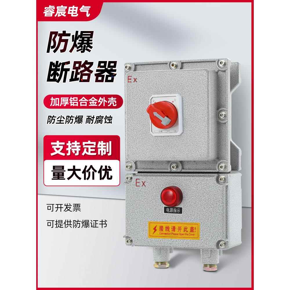Bdz防爆断路器2P3P4P20A32A漏电防爆开关箱220V380V空气开关控制