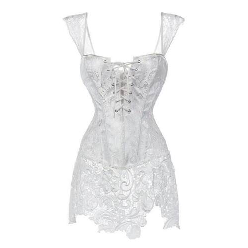 White Corset Dress Women