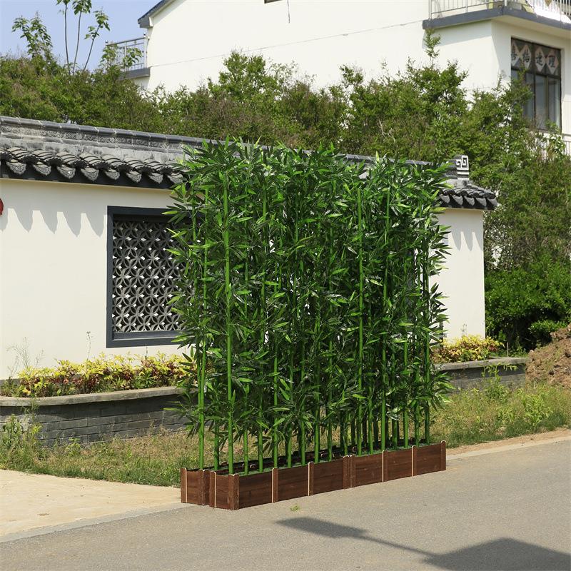 仿真竹子公司酒店造景隔断屏风假竹子室内装饰户外遮挡仿生绿植竹