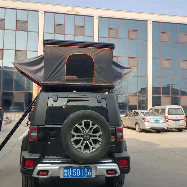 户外帐篷 直升款户外露营车顶帐篷 防风防水带行李架车顶帐篷