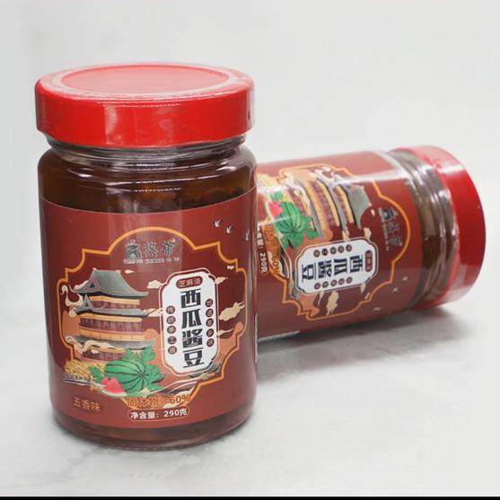 正宗安徽河南山东特产西瓜酱豆下饭酱传统北方酱豆香辣美味290克/