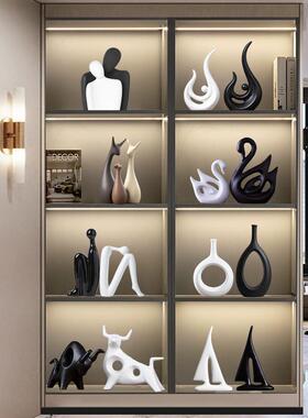 轻奢高档家居电视柜酒柜装饰品客厅现代餐边柜高级感工艺饰品摆件