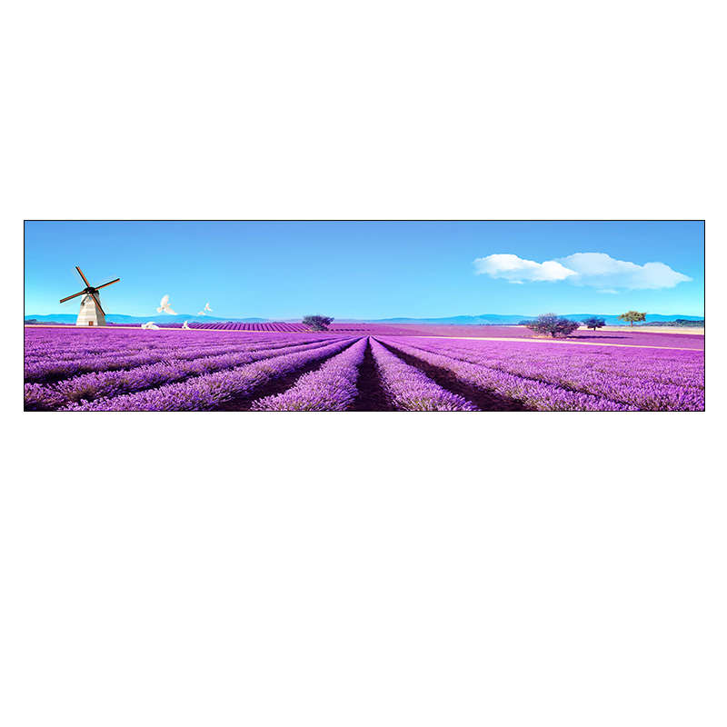 9QXC风景花草主卧室浪漫薰衣草床头画房间粉紫色装饰画水晶瓷挂画