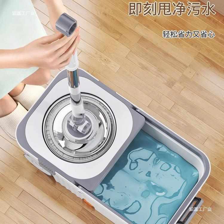 旋转式拖把家用一拖净2024新款自拧脱水免手洗懒人省力拖地墩布桶