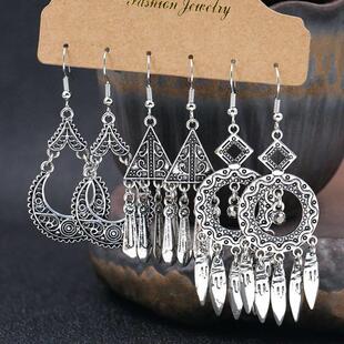 European retro 3pcs set earrings Percy ear accessories