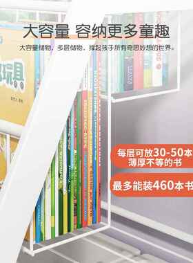 G87-2115儿书架家用绘本架阅读区易移动玩具收纳简宝宝书架童柜置