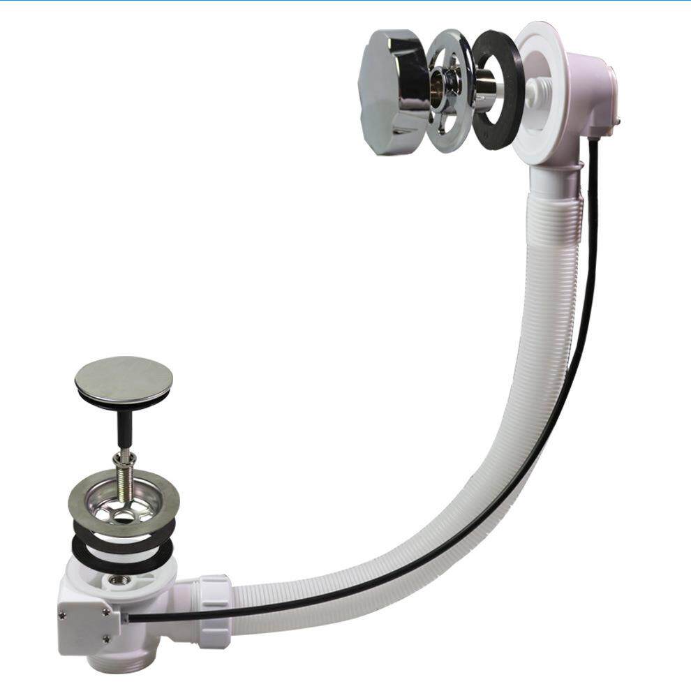 天力浴缸排水管去水器连体浴缸下水管软管配件下水器带溢水孔澡盆