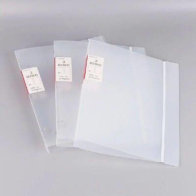 6 pcs Simple Design Plastic Binder Folders Clear 11 Holes