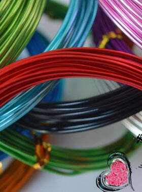 1.0mm*100g彩色氧化铝线手工DIY自行车摩托车造型盆景造型铝丝