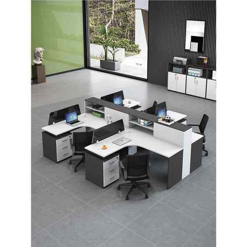 职员办公桌子24/6人位屏风隔办MEKIA-H5公桌椅组断合工约现代简办