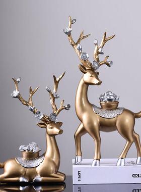 现代轻奢鹿摆件家居饰品客厅电视柜玄关办公室酒柜装饰品摆件送礼