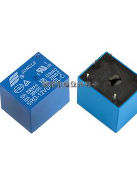 松乐继电器SRD-05V/12V/09V/24VDC-SL-C 5脚常开型功率 10A 250V