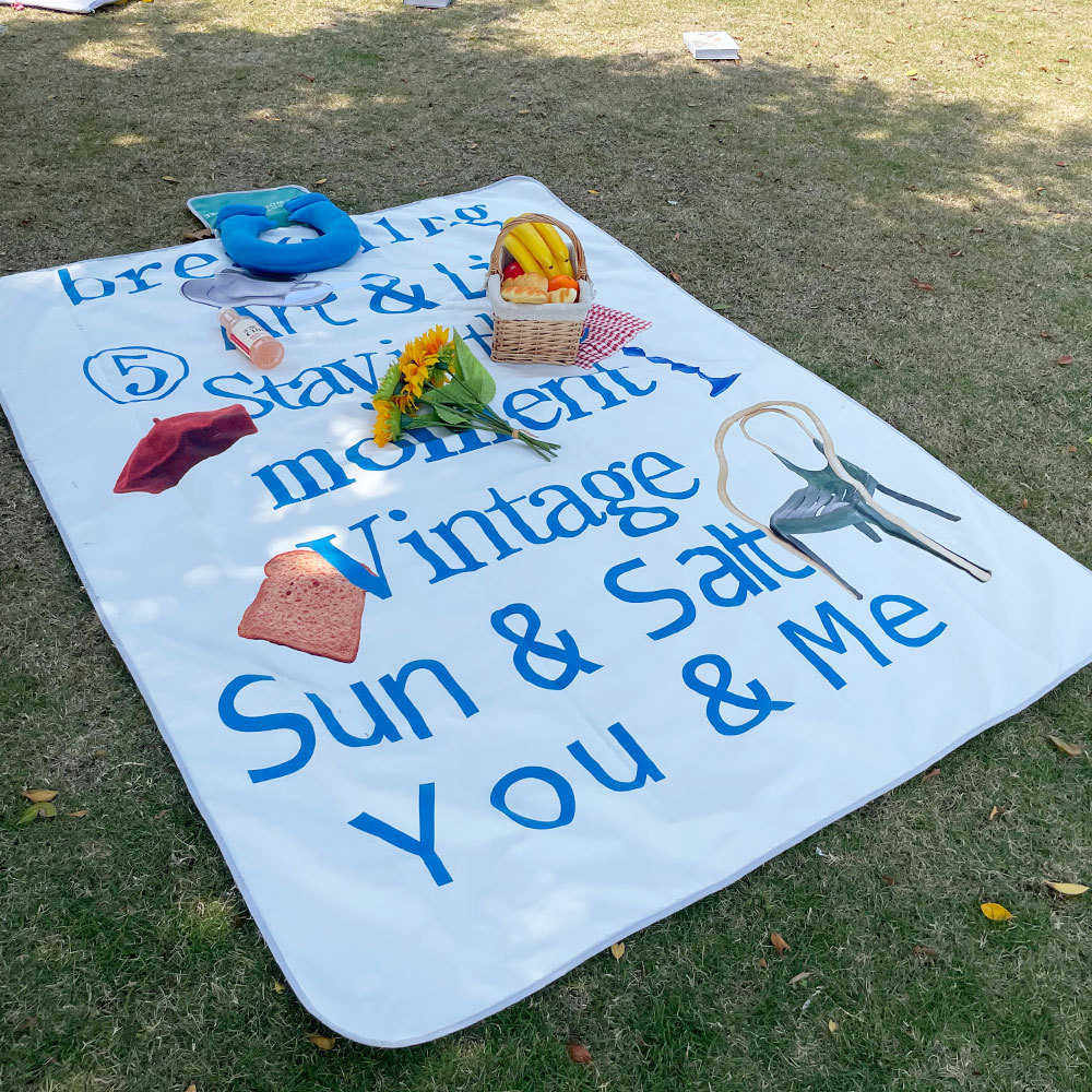 可折叠野餐垫填充棉提手防潮垫户外便携防水野餐布春游坐垫ins风,户外/登山/野营/旅行用品,野餐垫,淘宝优惠券,粉丝福利购,淘宝优惠卷