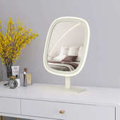 led化妆镜桌面带灯补光新款 超薄高端亚克力少女宿舍梳妆镜