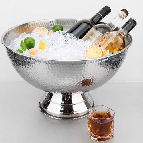 大不锈钢冰桶12L金属电t镀冰圆形香碗槟冰酒桶酒AL90371吧kv啤酒