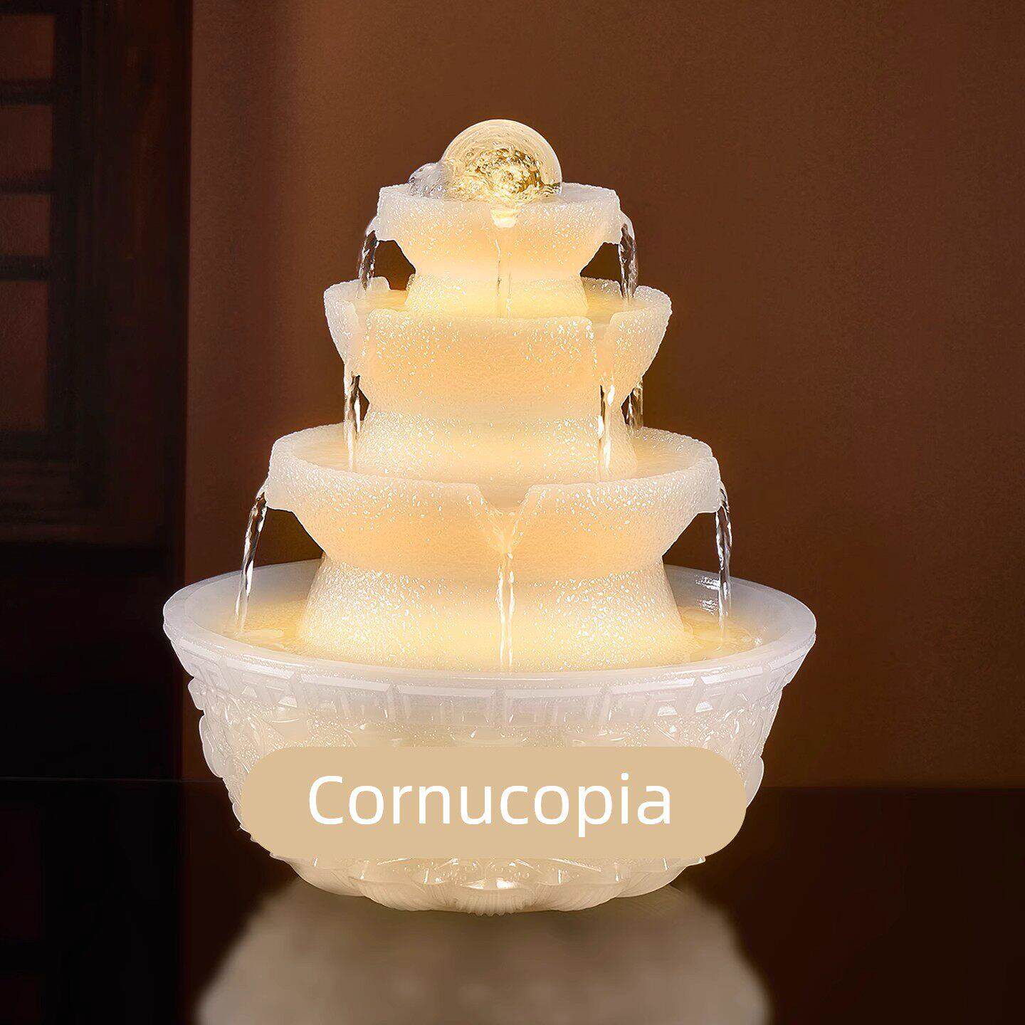 八方来财水晶球风水轮转珠流水摆件高级礼品乔迁开业循环水小喷泉