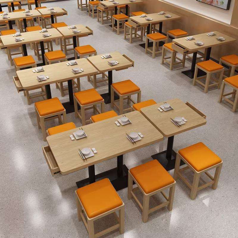 奶茶汉堡甜品店板式卡座沙发咖啡清吧小吃饭店餐饮店商用桌椅组合