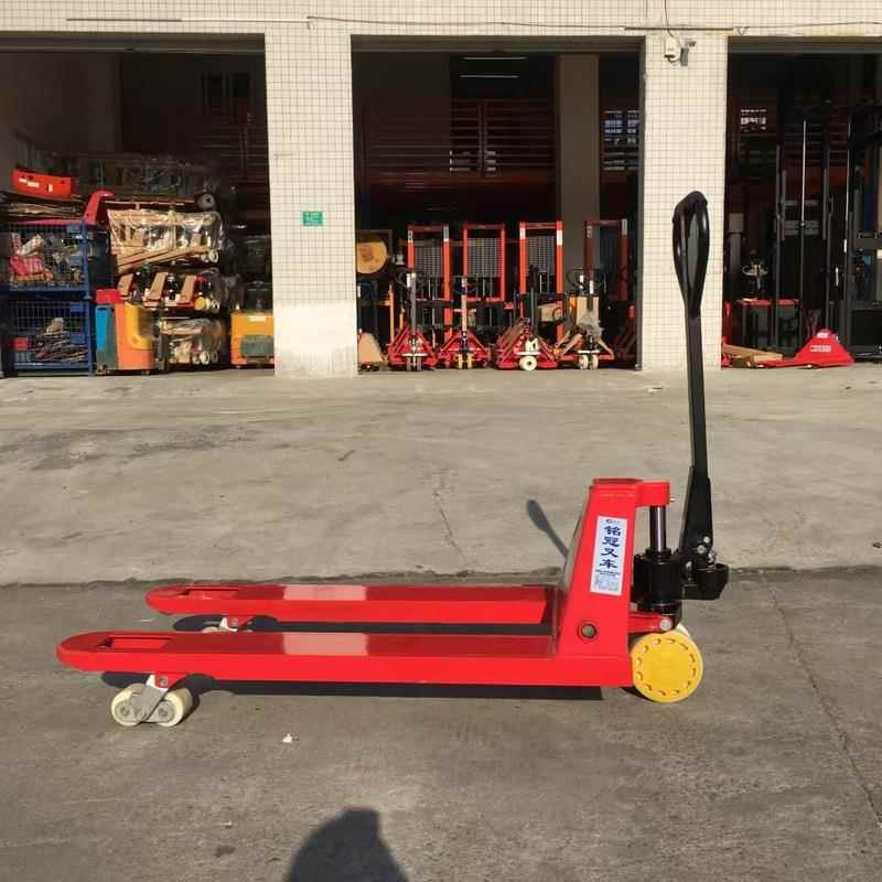 5吨手动叉车5T加厚加长地牛手推车液压叉车