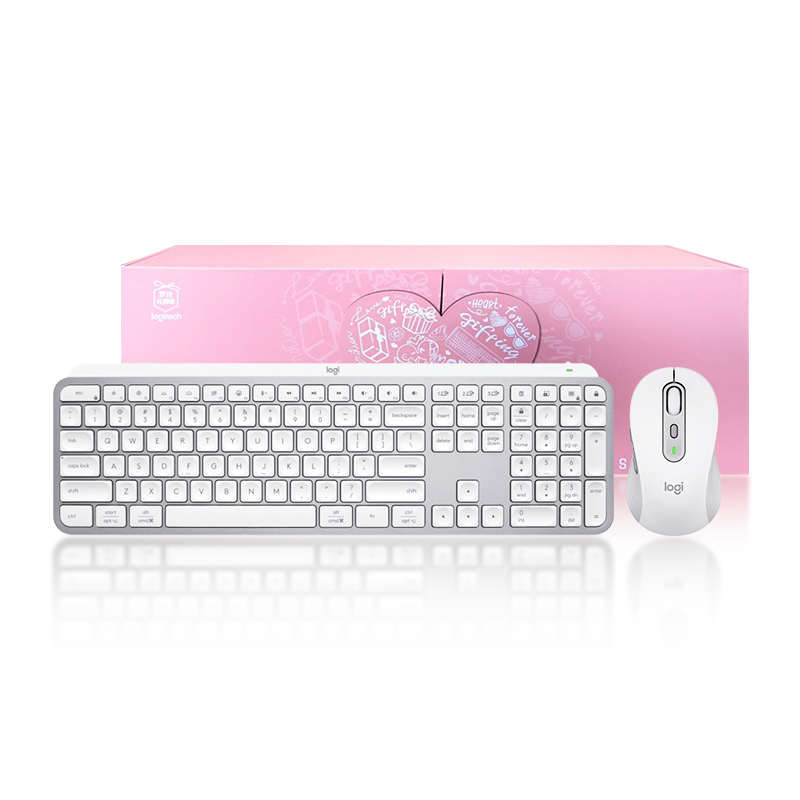 罗技 MX keys S无线背光键盘礼盒套装M750蓝牙轻音鼠标办公电脑