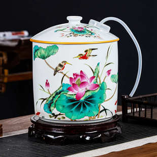 陶瓷饮水机带浮球全自动上水器高端功夫茶桶家用纯净水下置水桶5L